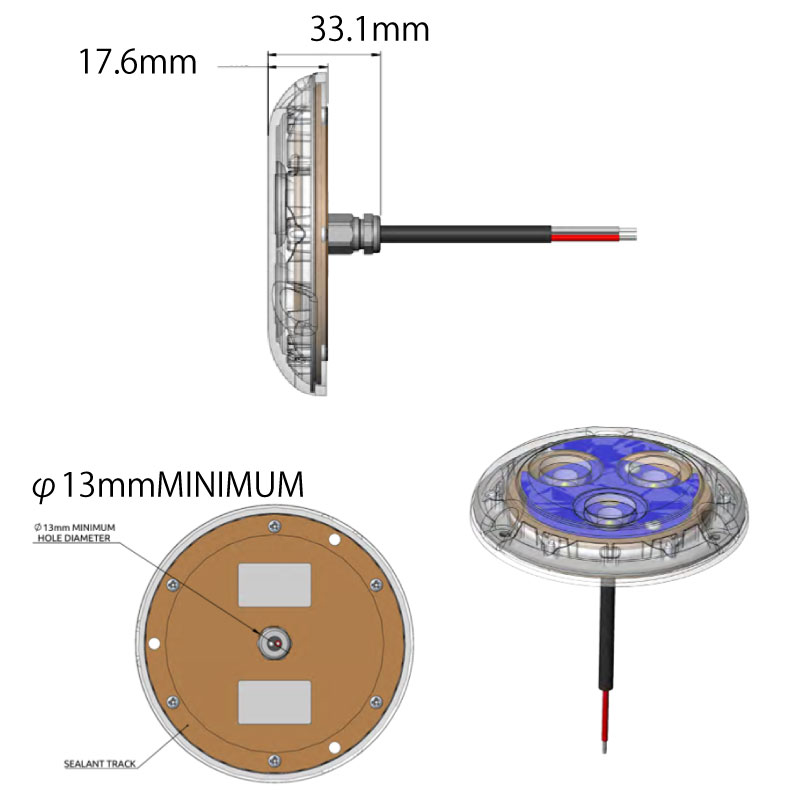 Bluefin LED Piranha P3 SM 水中ライト