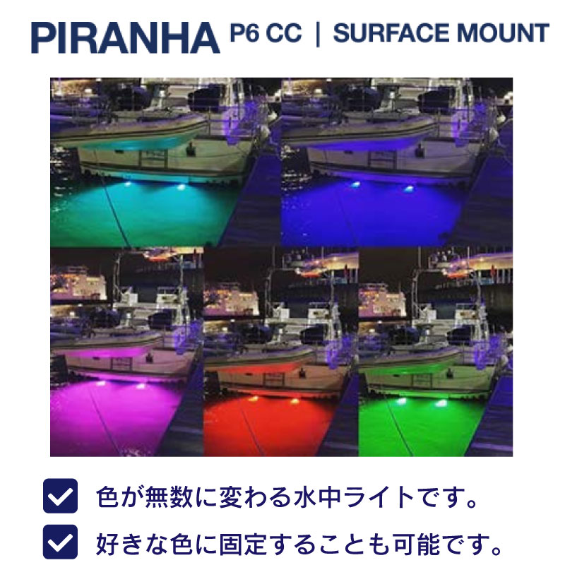 Bluefin LED Piranha P6 CC カラーチェンジ 水中ライト