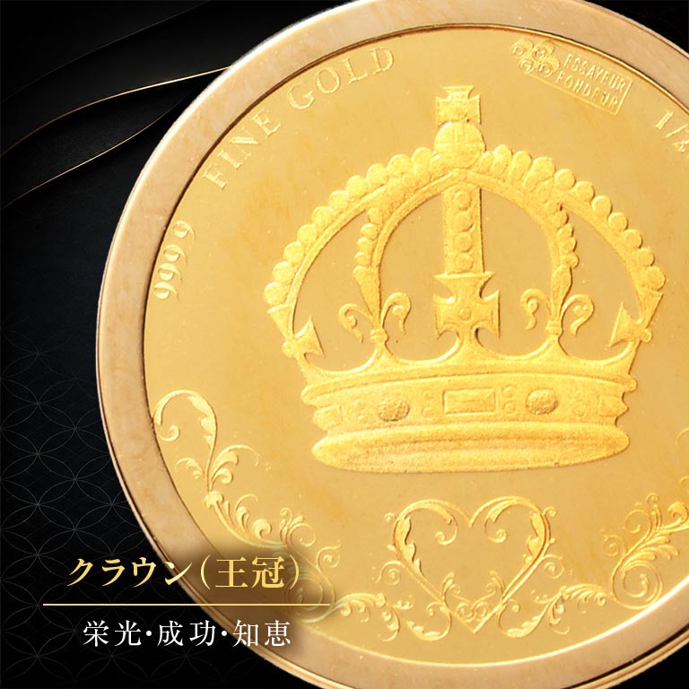純金貨 24金クラウン・ライオン1/25オンスコインペンダント 【通常