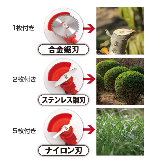 3種刃 コードレス式 電動 草刈り機 【通常】｜新聞・カタログ通販 