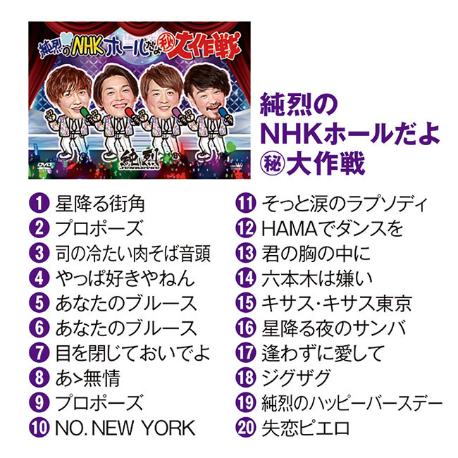 純烈DVD+CDベスト 2枚組 【通常】｜新聞・カタログ通販「悠遊ショップ」