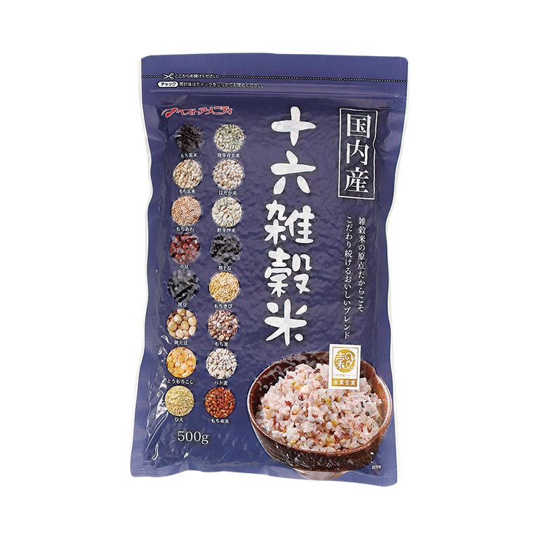 国内産十六雑穀米 （黒千石入り） 500g×1袋 【通常】｜nihonchokuhan