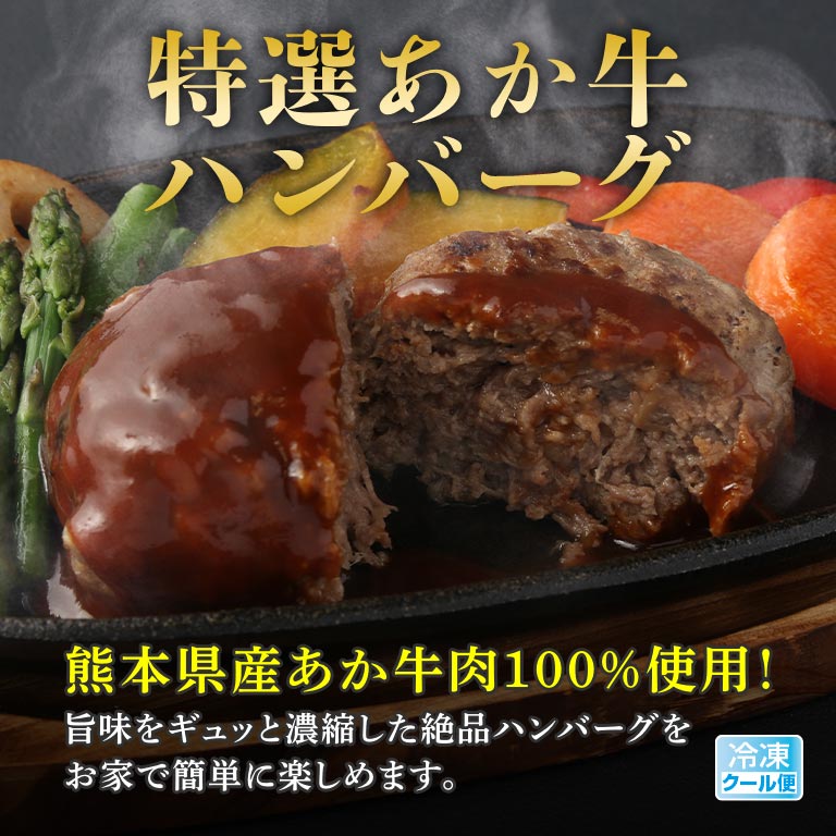 直送】 日本直販オリジナル 熊本あか牛 ハンバーグ・焼肉2種セット