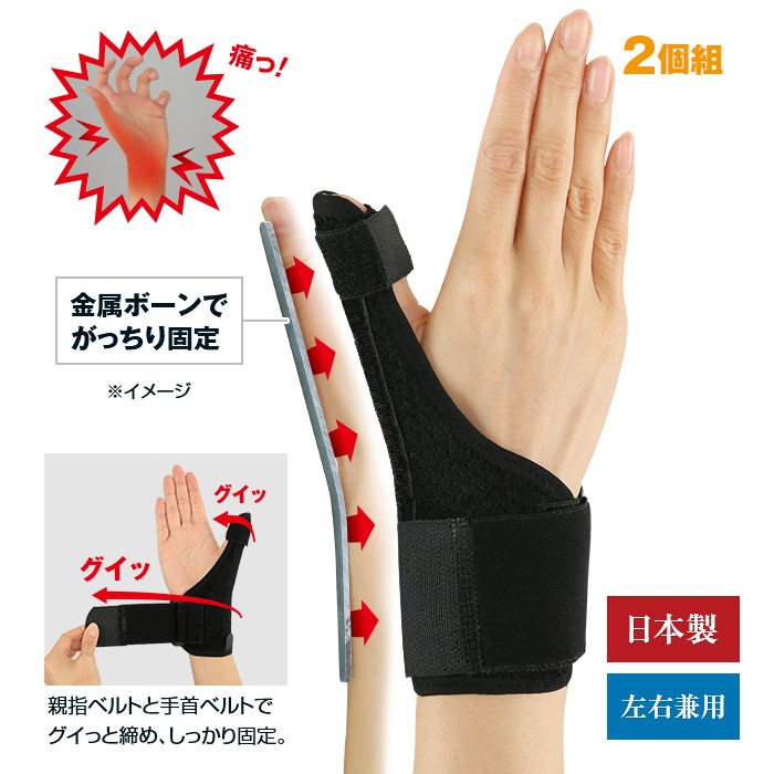腱鞘炎サポーター手首ガード 2個組 通常 新聞 カタログ通販 悠遊ショップ