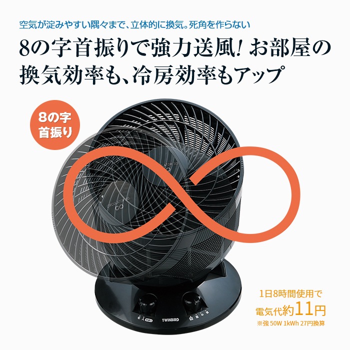 8の字首振りサーキュレーター 通常 新聞 カタログ通販 悠遊ショップ