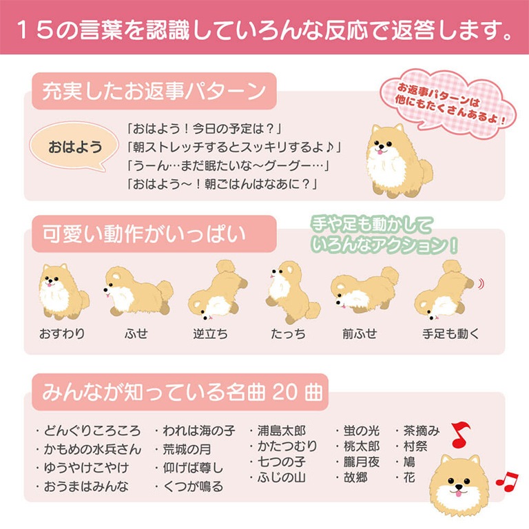 お話し大好き 元気いっぱい踊るペット犬 ポメラニアン 通常 新聞 カタログ通販 悠遊ショップ