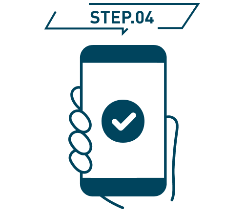STEP 04 応募完了の画面イメージ