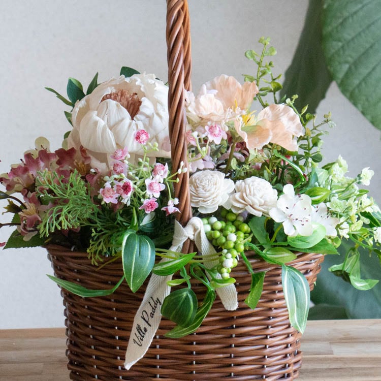 まるで本物の花うるる寄せ植え／ アーティフィシャルフラワー (造花