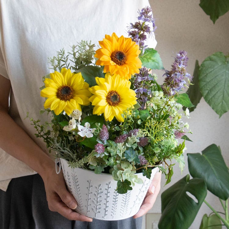 まるで本物の花うるる寄せ植え・現品限り／ アーティフィシャル