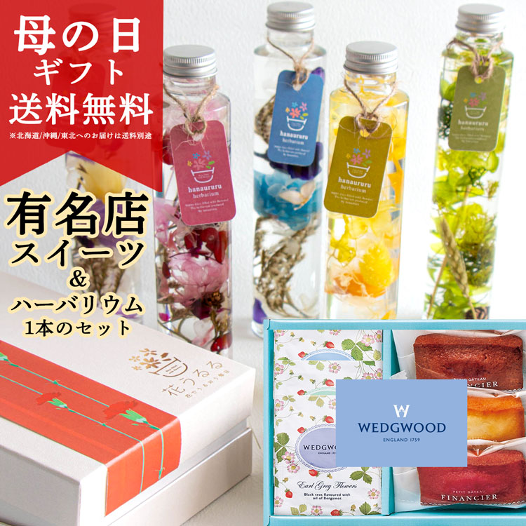 母の日 遅れてごめんね配送／花うるる ギフト 花とスイーツ セット