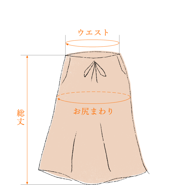 Usaatoオンラインショップ 寸法イラスト
