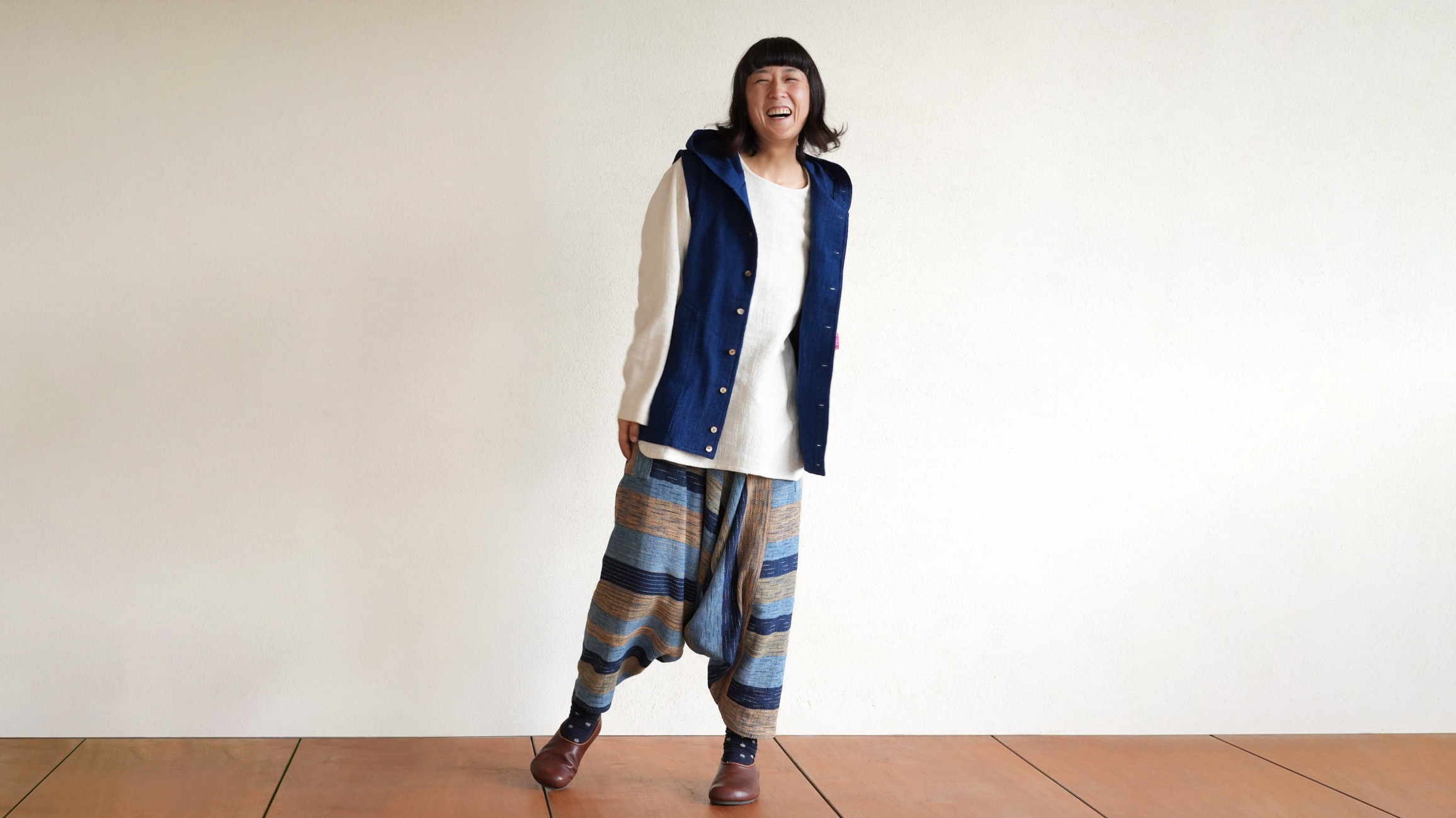 usaato うさとの服　希少！名人織りベスト usaato うさとの服 希少！名人織りベスト