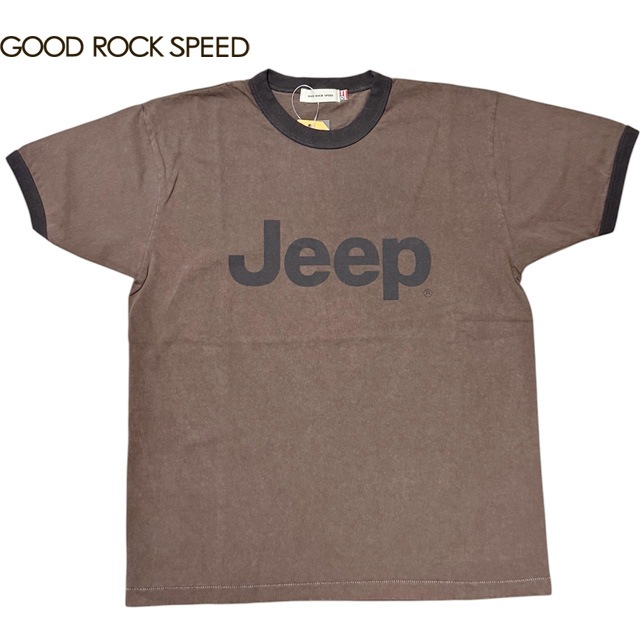 東京都板橋区中板橋 GOOD ROCK SPEED グッドロックスピード クラシックロゴ プリントTシャツ リンガーT 半袖 ジープ Jeep ブラウン Classic Logo Graphic Ringer T-Shirt アウトドア セレクトショップ