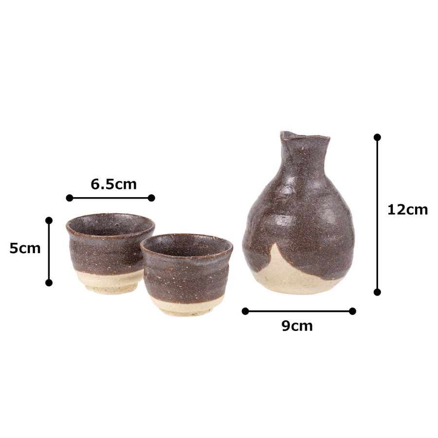 鼠志野 酒器セット Nezumi-Shino Sake Set | 匠魅（TAKUMI） | うつわ
