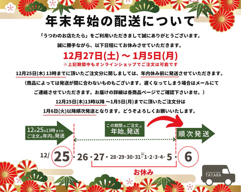 年末年始の配送について