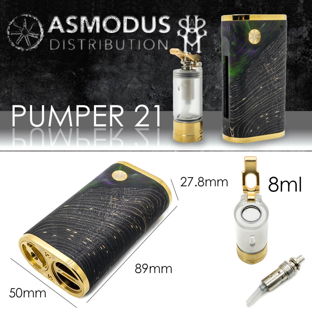 スコンカー スタビライズドウッド ASMODUS PUMPER 21 Squonk MOD