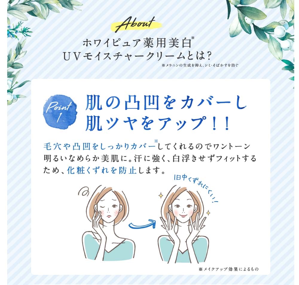 肌の凹凸をカバーし肌つやをアップ