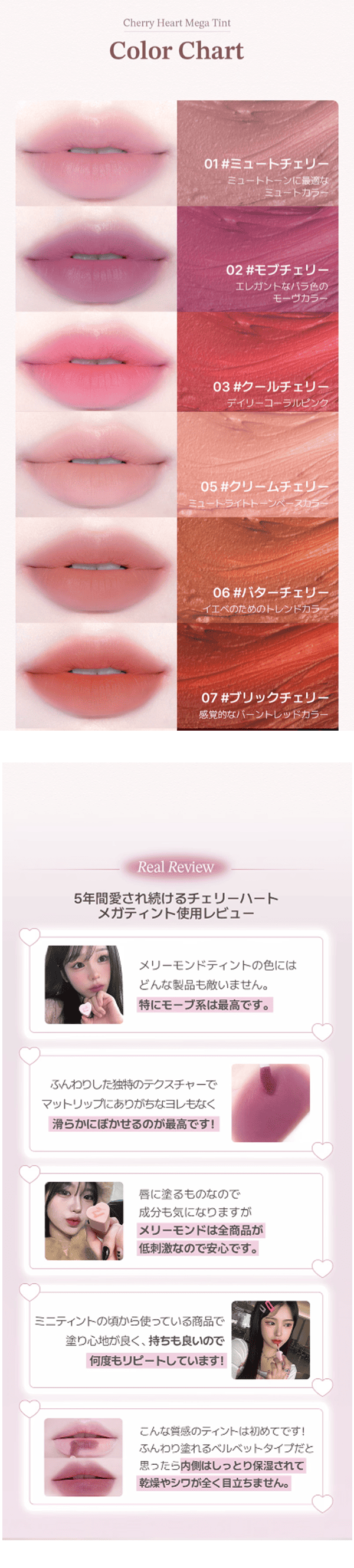チェリーハートメガティント ポイント