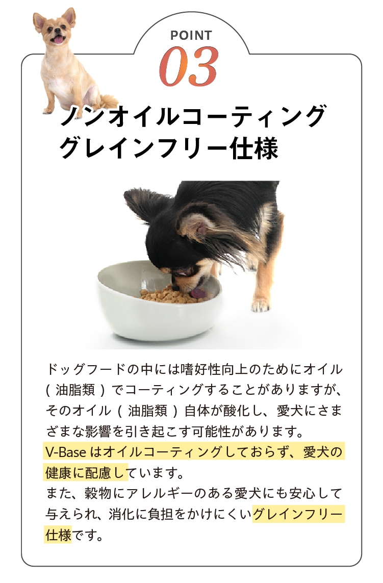 V-Base犬用5つのポイントその3
