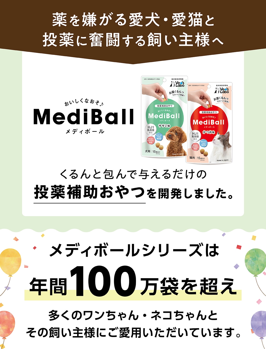 MediBall メディボール 犬用 チーズ味 単品 メール便配送