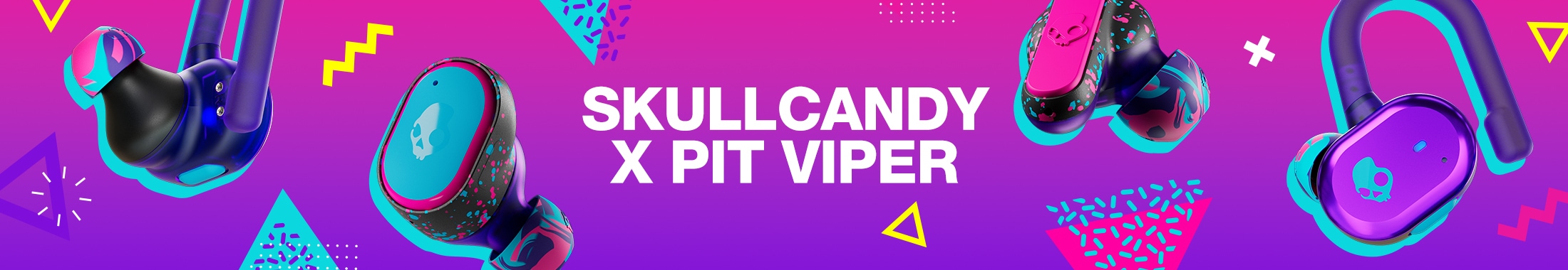 pit viper ワイヤレスイヤホン　skullcandy grind Pit Viperコレクション