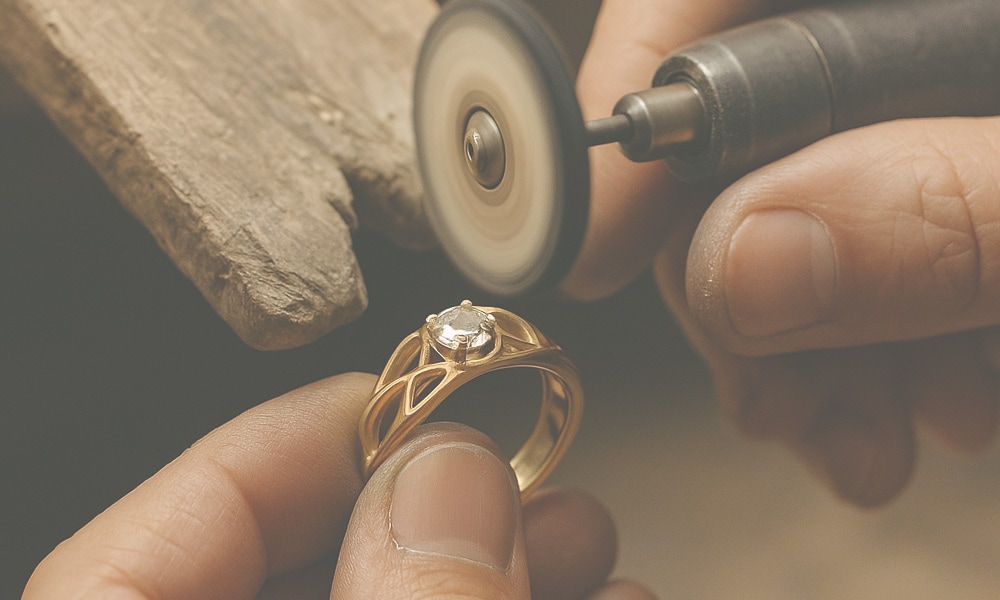 磨いているシーン