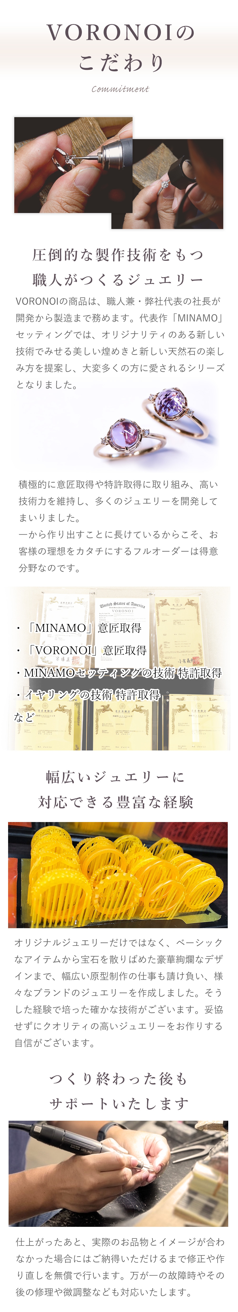 VORONOIのこだわり