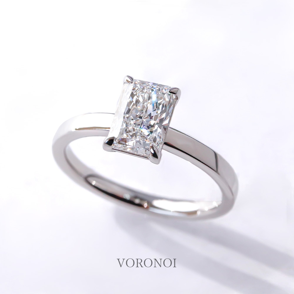 ラウンド用品・アクセサリー CT1 ラディアントカット スクエア ダイヤモンド 1ct リング｜K18YG / Pt950