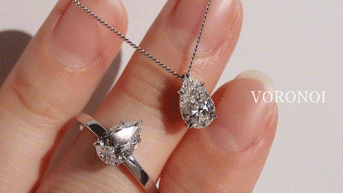 ペアシェイプ ラボグロウン ダイヤモンド ネックレス 1ct｜K18/PT950