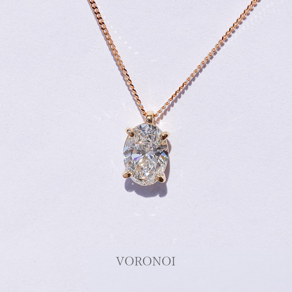 1ct ラボグロウンダイヤモンド ネックレス オーバル|K18・Pt950 1ct ラボグロウンダイヤモンド ネックレス オーバル|K18・Pt950