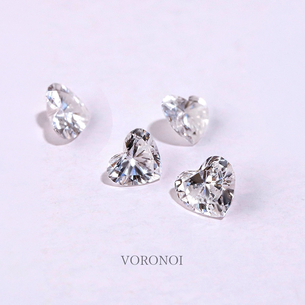0.7ct ハートシェイプ ラボグロウンダイヤモンド クローバーネックレス