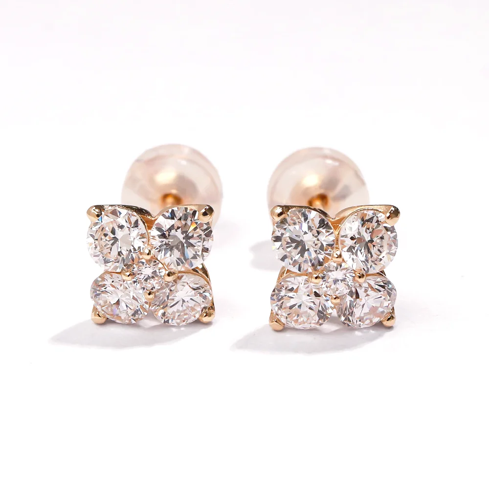 ラボグロウンダイヤモンド計0.80ct ハナミズキピアスの商品画像