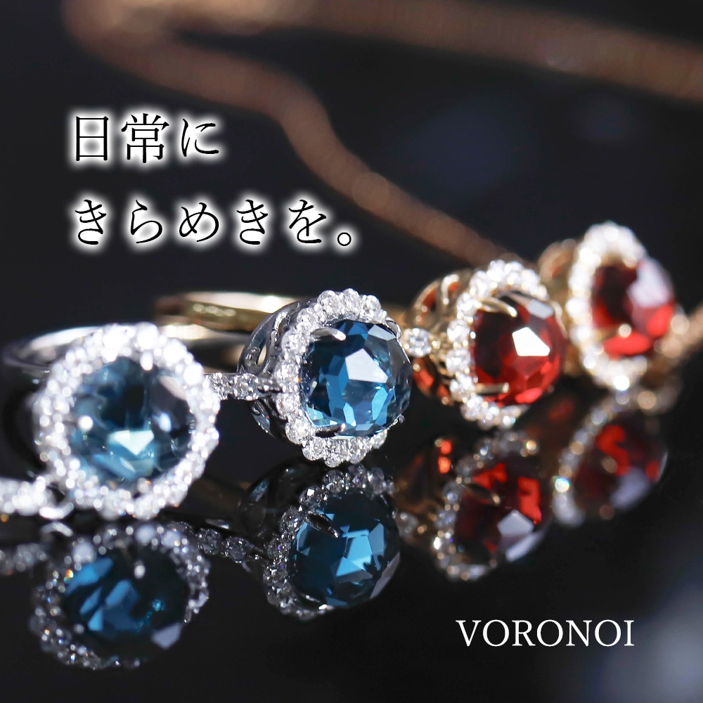 K18 MINAMO-Flower- 6mm ダイヤモンド 取り巻き リング|VORONOI/ボロノイ ｰ 繊細・モダン・オリジナルジュエリーブランド
