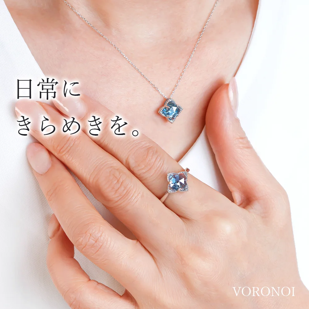 MINAMO Water Lily 天然カラーストーンネックレス K18 Pt950｜リリー