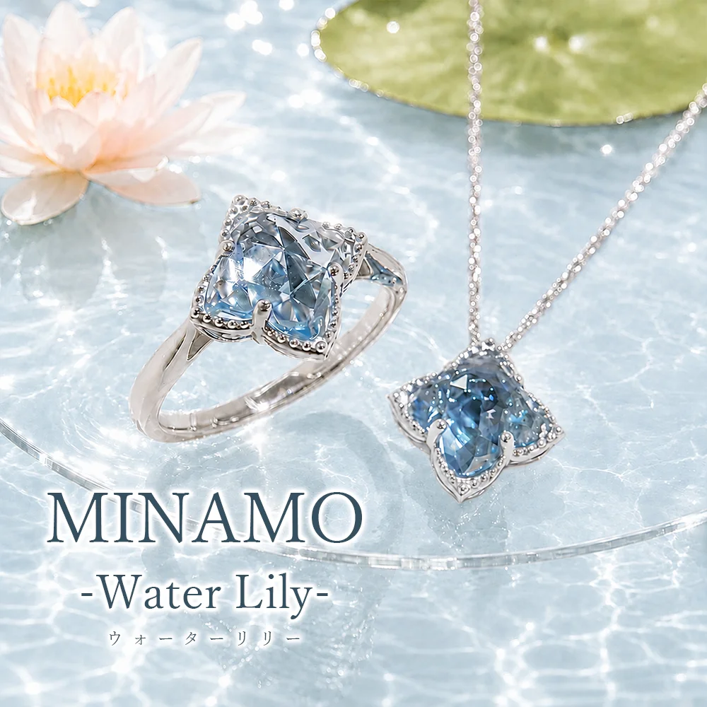 MINAMO Water Lily 天然カラーストーンネックレス K18 Pt950|リリー MINAMO Water Lily 天然カラーストーンネックレス K18 Pt950|リリー