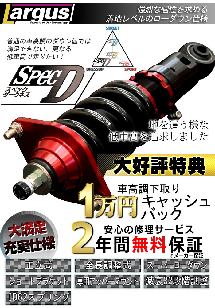 エリシオン RR1 RR3 RR5 車高調整キット（フルタップ式） 「減衰力