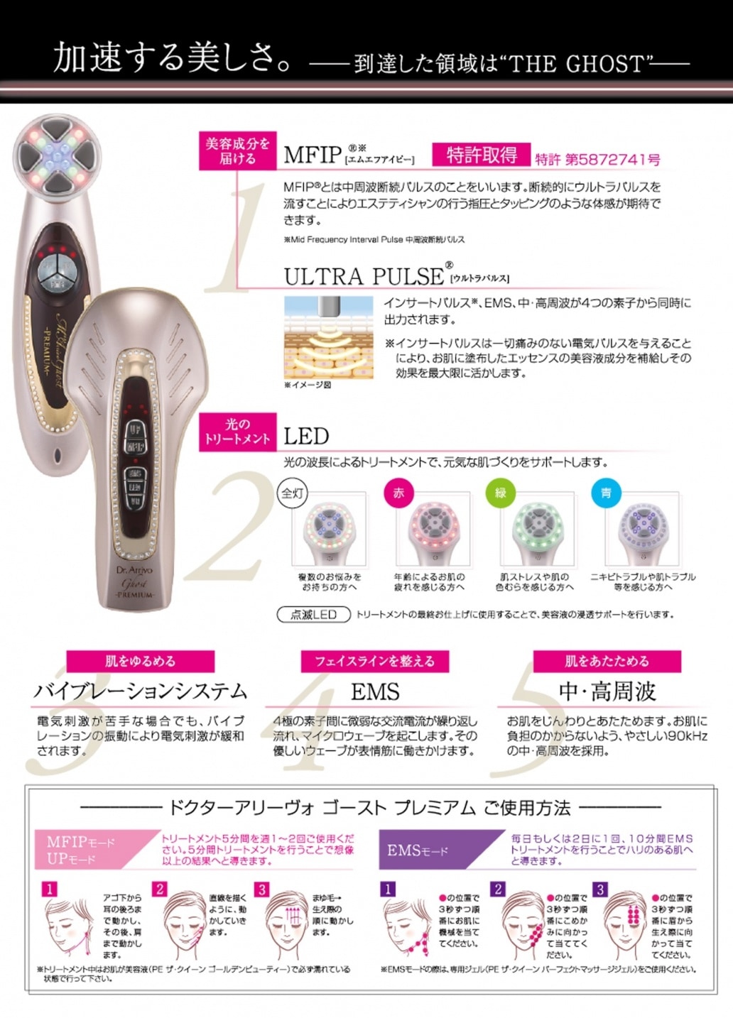 送料無料限定セール中 ドクターアリーヴォ ゴーストプレミアム 美顔器