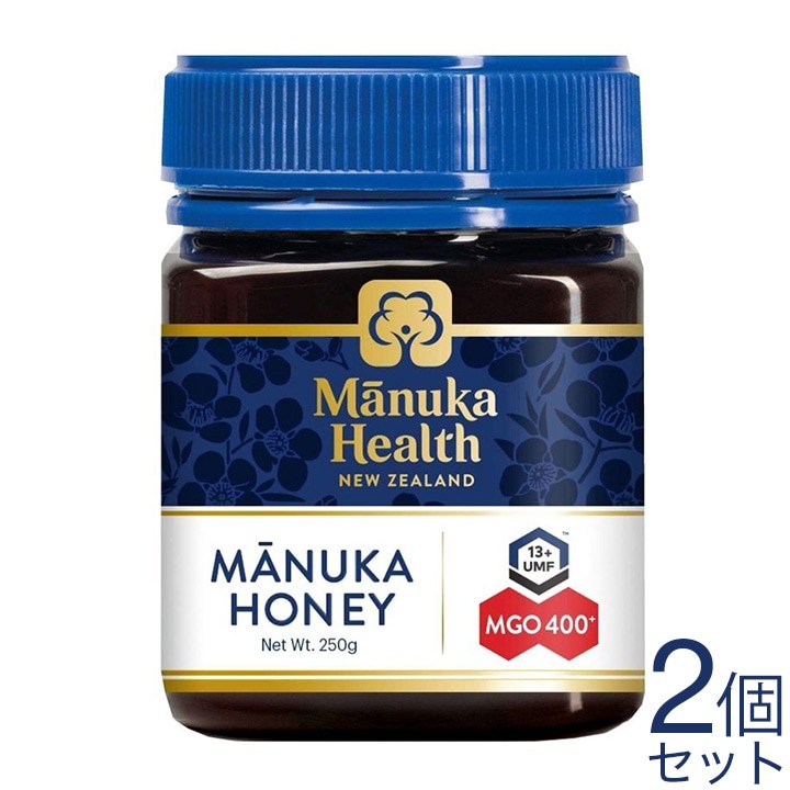 Manuka Health マヌカヘルス マヌカハニー MGO400+ 250g 2個セット UMF13+ 正規品 オーガニック 無添加 天然 はちみつ  ニュージーランド産 ｜ お得に買えるドラッグストア わごんせるの通販