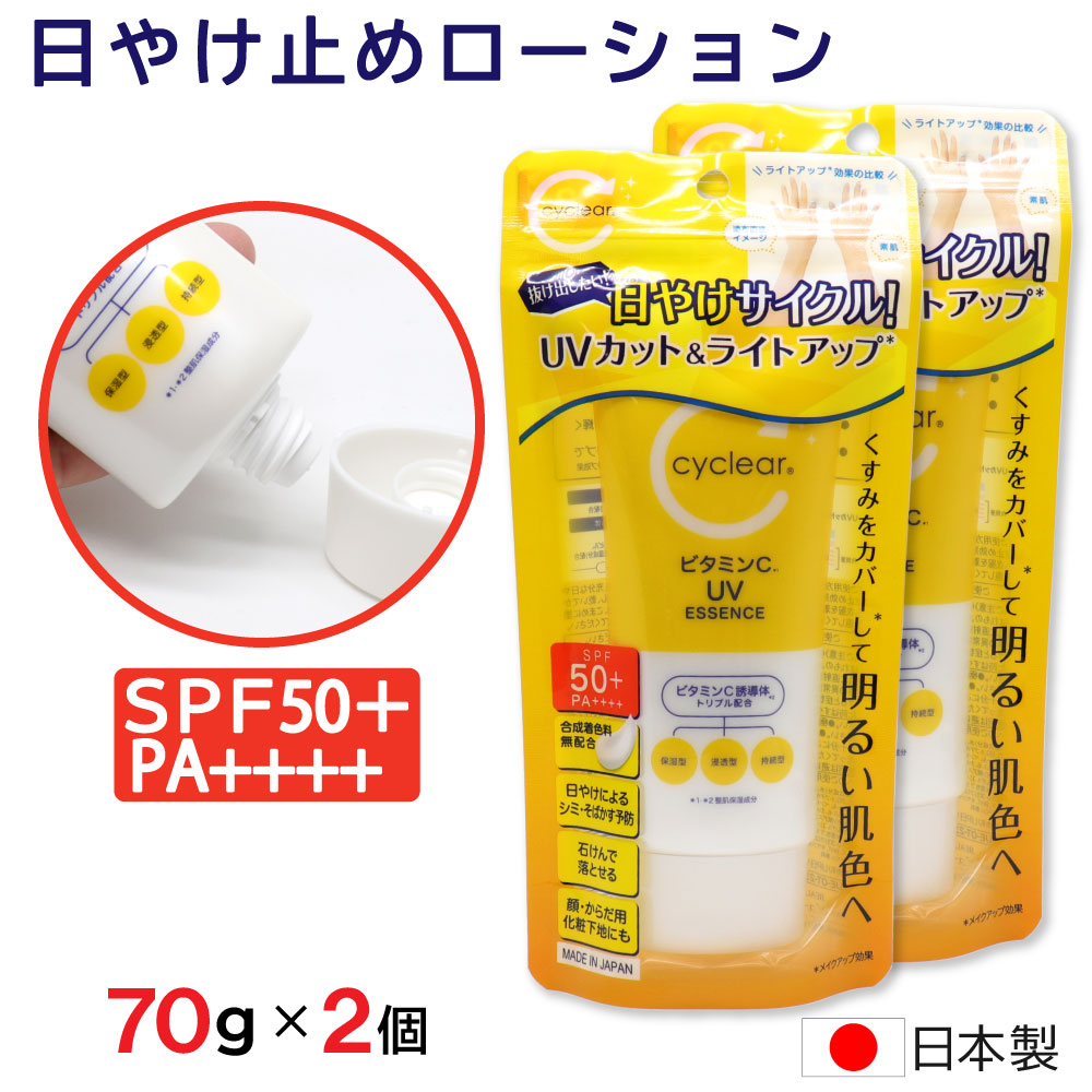 日焼け止め ローション 70g ×2個 SPF50+ PA++++ UVカット 顔・からだ用