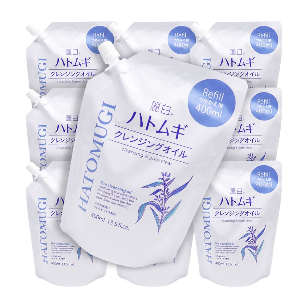 麗白 ハトムギ クレンジングオイル つめかえ用 400ml ×10個 天然保湿
