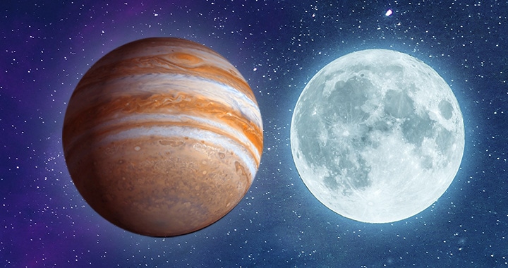 満月と木星のコンジャンクションが意味すること イメージ図