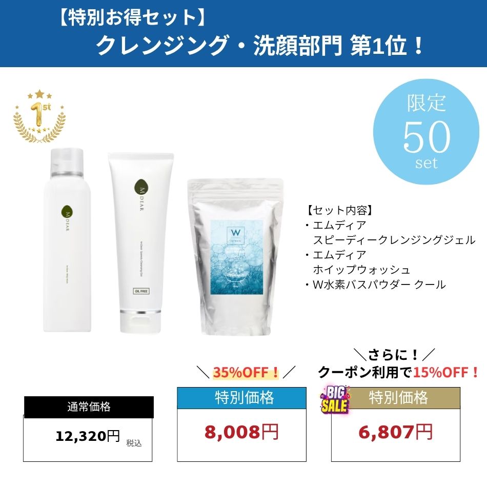 エムディア クレンジング・洗顔セット