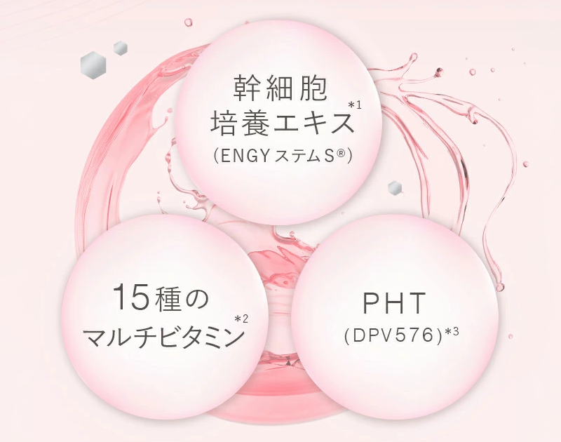 幹細胞培養エキス×15種のビタミン×PHT（DPV576）配合