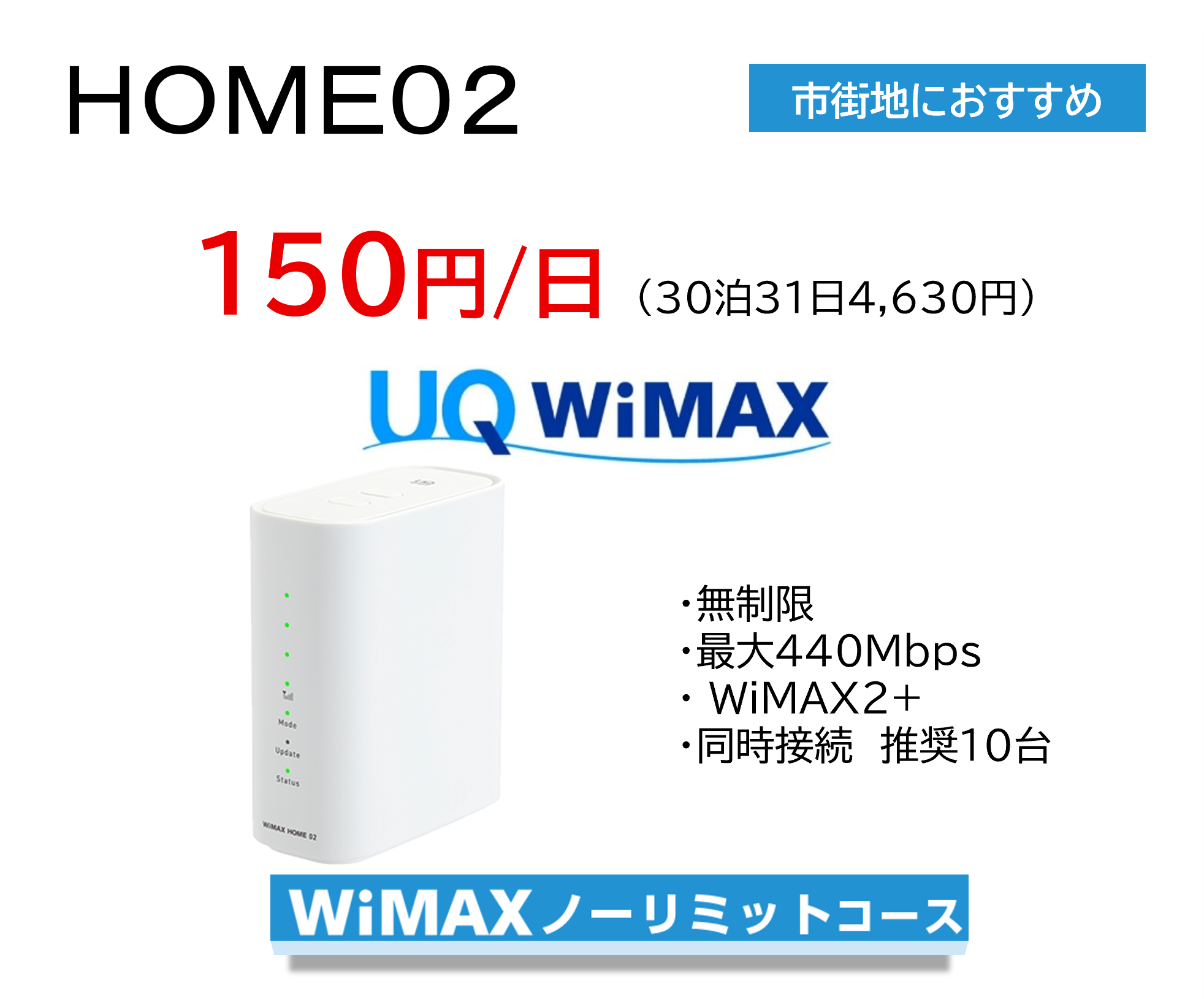UQWiMAX HOME02 �Գ��Ϥˤ������ᡡ150��/����30��31��4,130�ߡ�WiMAX�Ρ���ߥåȥ�����