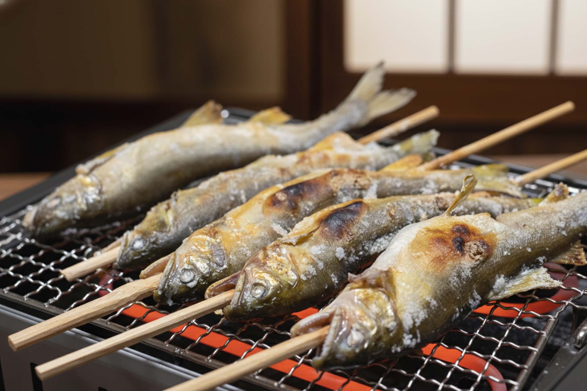 マリアージュ例２：鮎の塩焼き