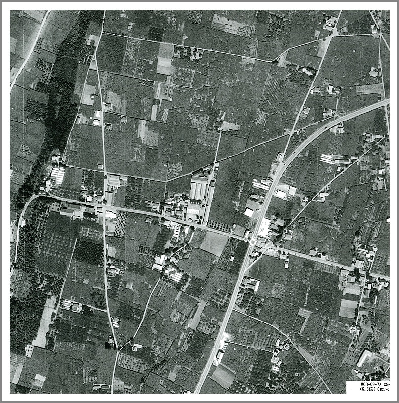 1969年塩尻市の空中写真