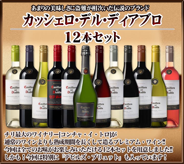 送料無料 カッシェロ デル ディアブロ 12本セット 三菱商事様ディアブロ Wine Days