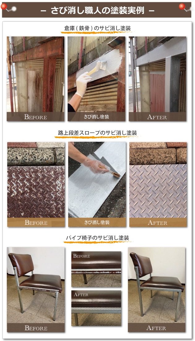 金属用水性塗料「さび消し職人」の塗装実例