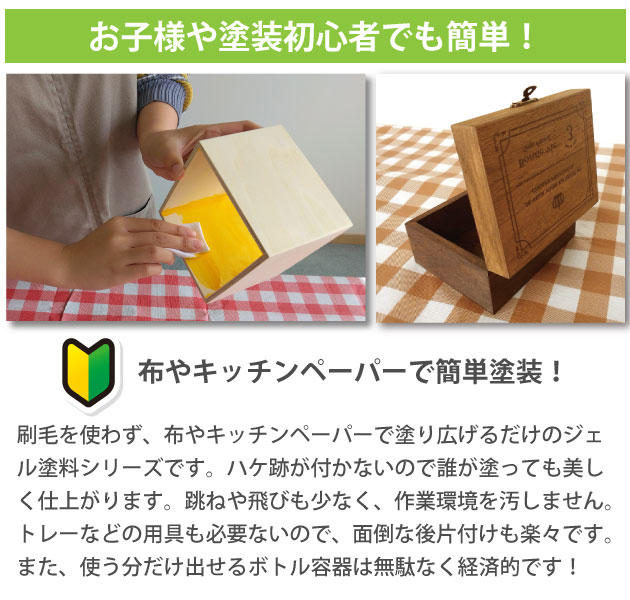 お子様や塗装初心者でも簡単！刷毛不要の着色剤シリーズ