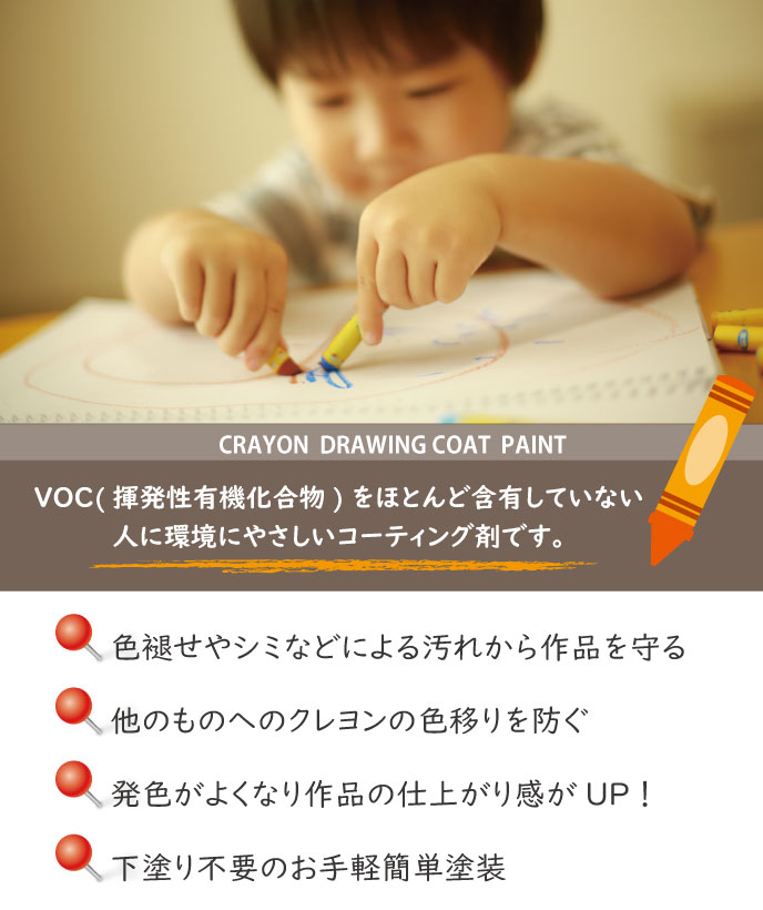 水性クレヨン画保護液の特長